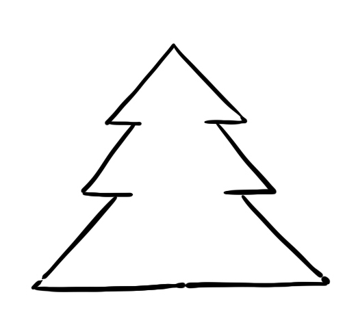 Easy Christmas Tree Drawing at PaintingValley.com | Explore collection ...