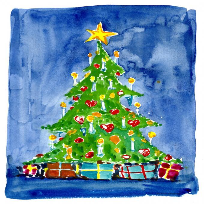 680x680 Christmas Tree People Drawings Pictures Drawings Ideas - Easy Christmas Tree Drawing