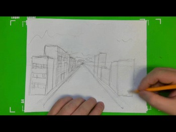 350x263 easy to draw city street one point perspective drawing tpt - Easy City Drawing