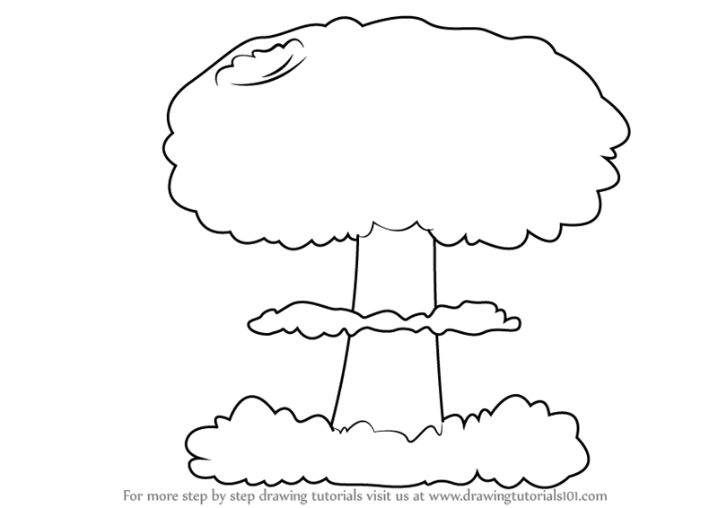 800x566 learn how to draw a mushroom cloud - Easy Cloud Drawing