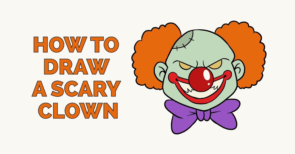 1200x628 How To Draw A Scary Clown - Easy Clown Drawing