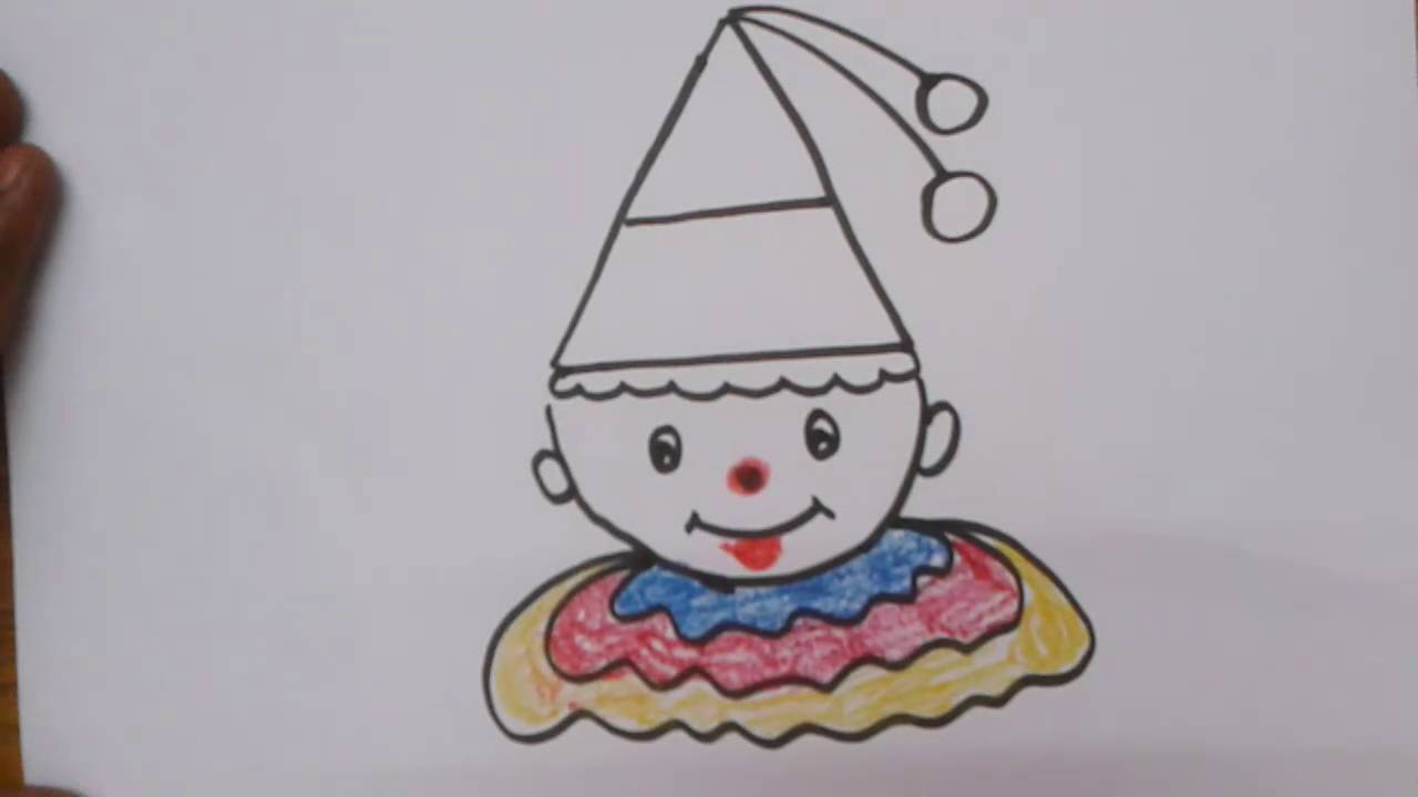 1280x720 How To Draw Clown From Alphabet A Step - Easy Clown Drawing