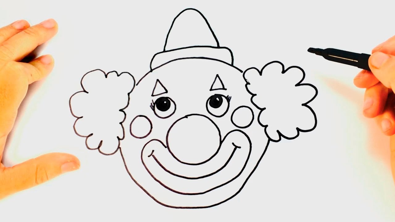 1280x720 how to draw a clown for kids clown drawing lesson step - Easy Clown Drawing