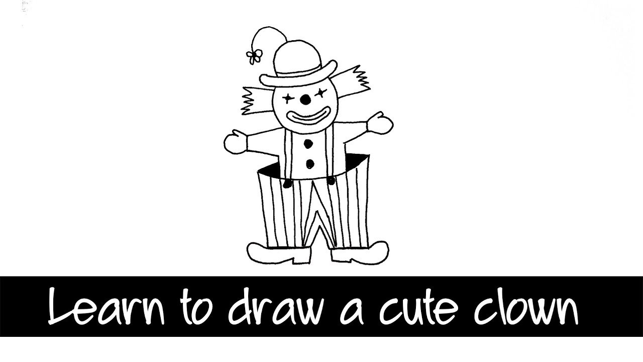 1280x720 Learn To Draw A Clown - Easy Clown Drawing
