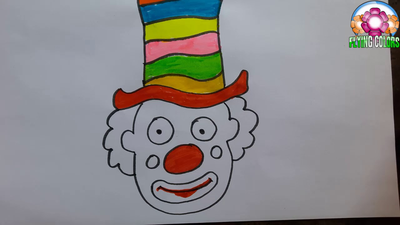 Easy Clown Drawing at PaintingValley.com | Explore collection of Easy ...