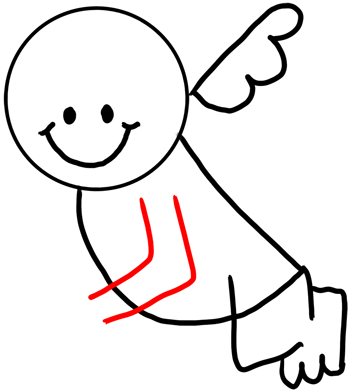 350x391 Drawing Cupid With Easy Step - Easy Cupid Drawing