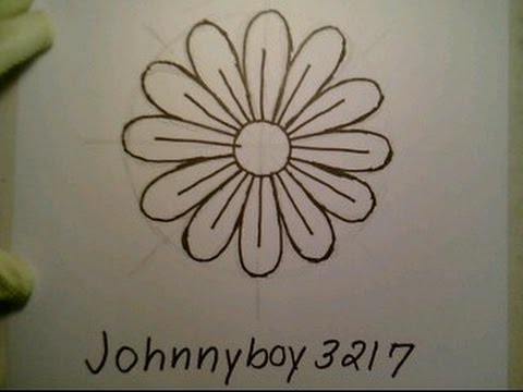480x360 How To Draw A Daisy Flower Easy For Everyone Como Dibujar Una Flor - Easy Daisy Drawing