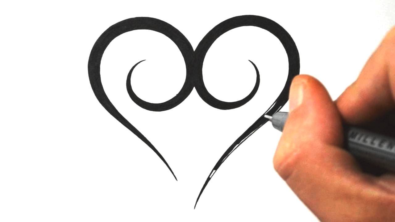 1280x720 How To Draw A Simple Tribal Heart - Easy Designs Drawing