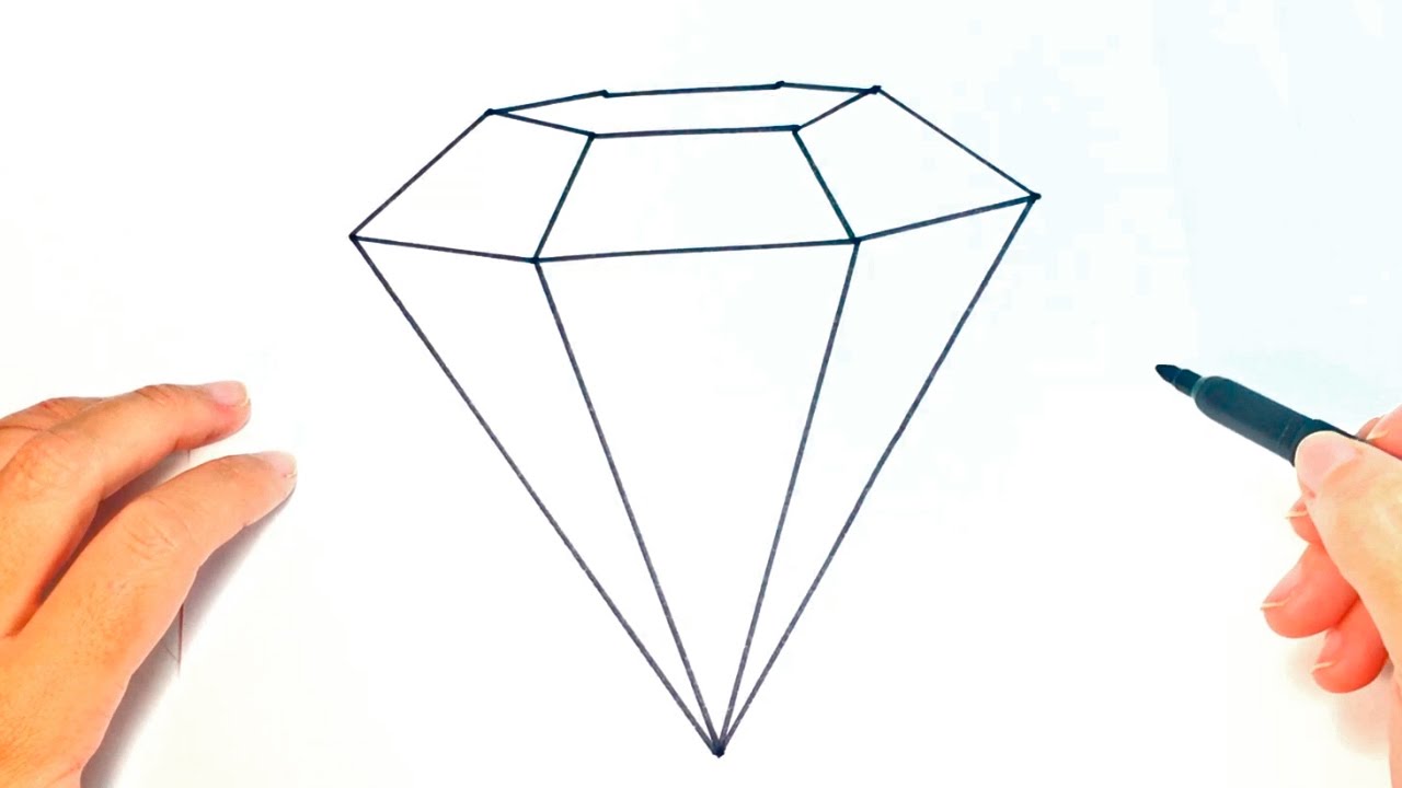 1280x720 how to draw a diamond diamond easy draw tutorial - Easy Diamond Drawing