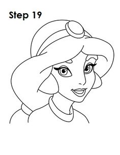 236x305 How To Draw Jasmine From Disney's Aladdin Doit - Easy Disney Princess Drawing