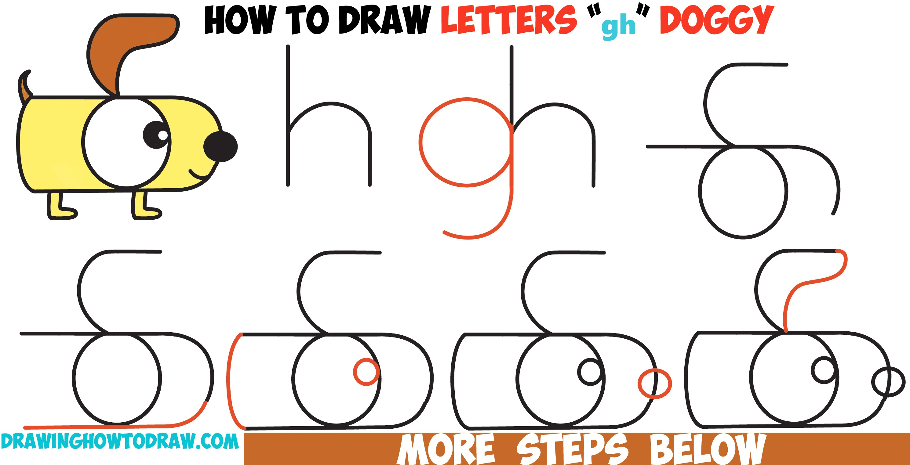 2980x1524 How To Draw A Easy Dog Step - Easy Dog Drawing For Kids