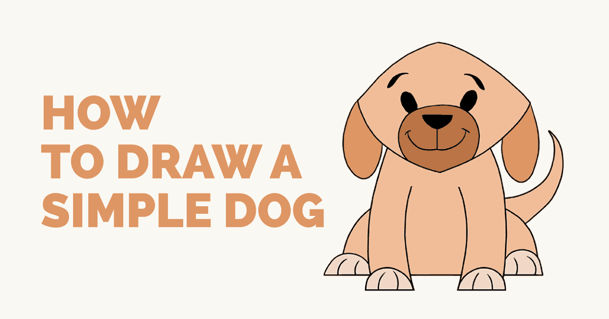 1200x628 How To Draw A Simple Dog Easy Drawing Guides - Easy Dog Drawing Tutorial
