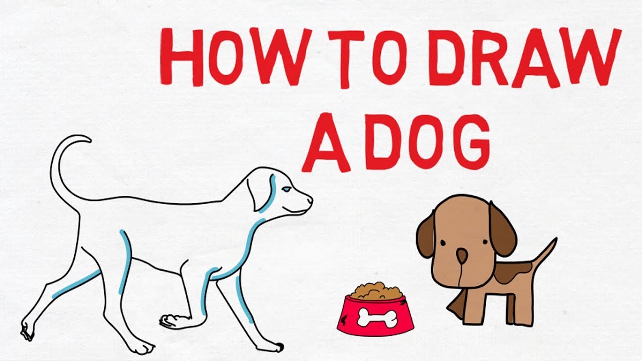 1280x720 How To Draw A Dog - Easy Dog Drawing Tutorial