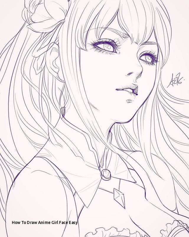640x800 How To Draw Anime Girl Face Easy Girls Face Drawing - Easy Drawing Anime Girl