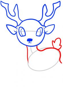 220x302 How To Draw How To Draw A Deer For Kids - Easy Drawing Deer Head