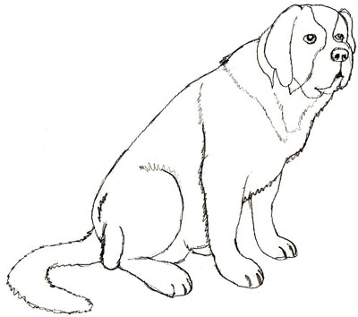 400x354 How To Draw A Dog - Easy Drawing Dogs Step By Step