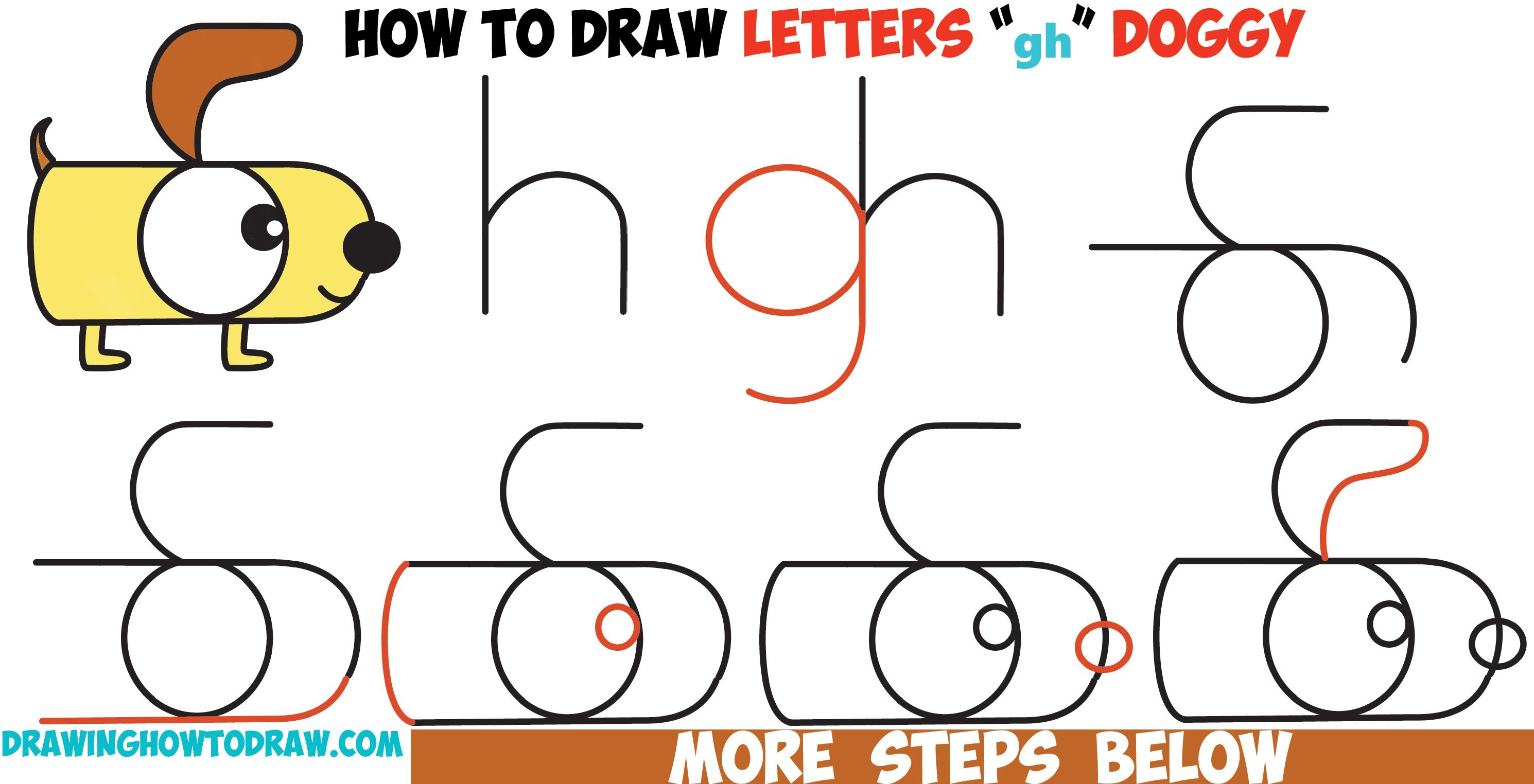 Cartoon Easy Step By Step Dog Drawing - Jameslemingthon Blog
