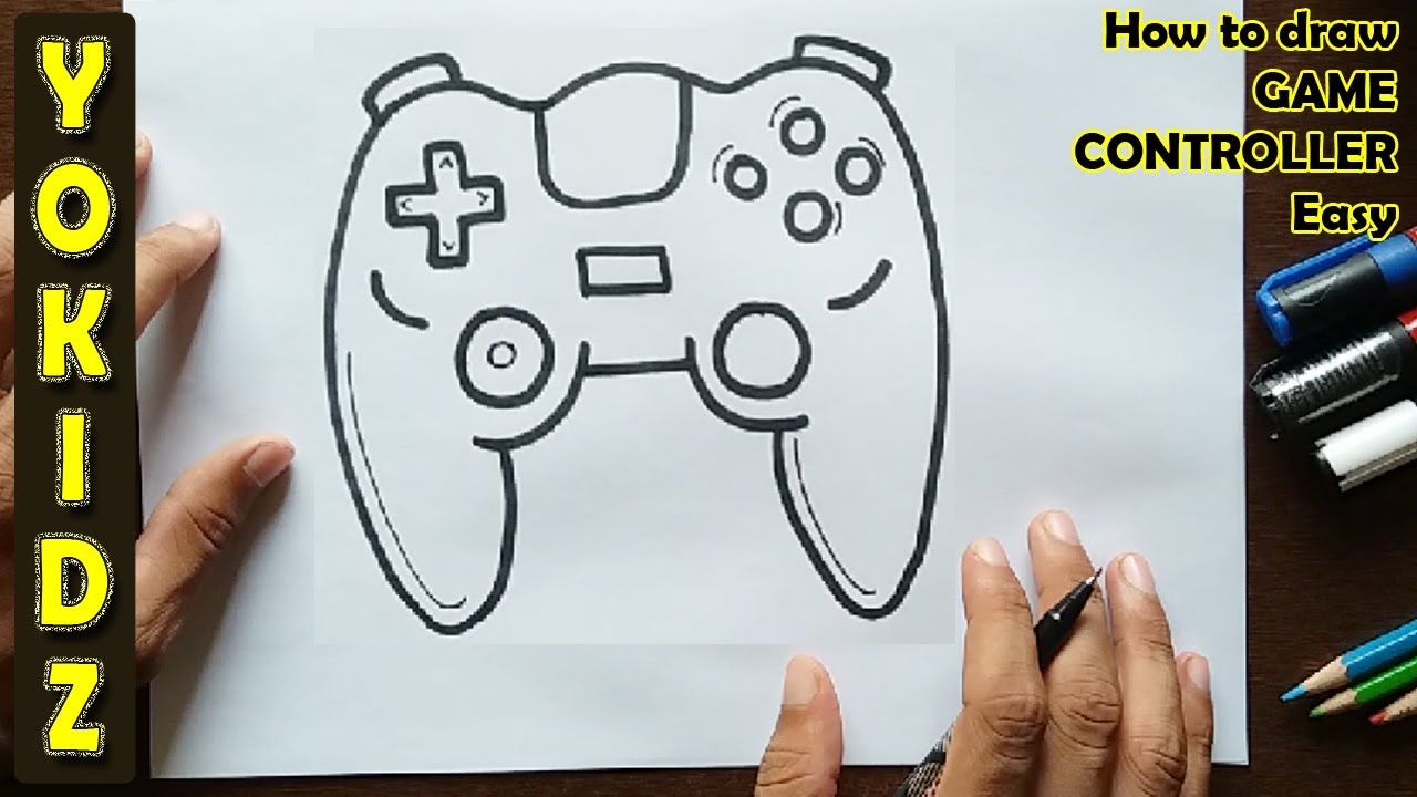1280x720 How To Draw A Game Controller Easy - Easy Drawing Games