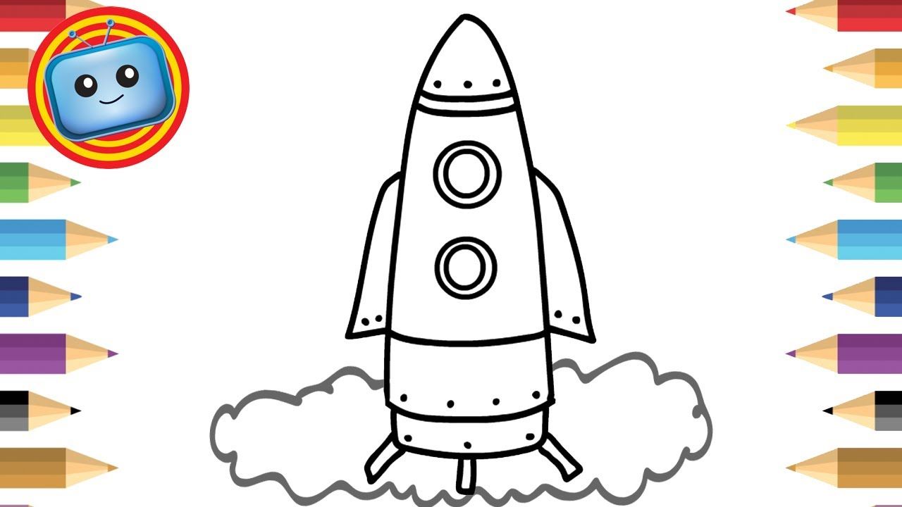 1280x720 How To Draw A Spaceship Colouring Book Simple Drawing Game - Easy Drawing Games