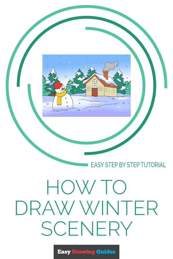 600x900 How To Draw A Winter Scenery - Easy Drawing Of Winter Season