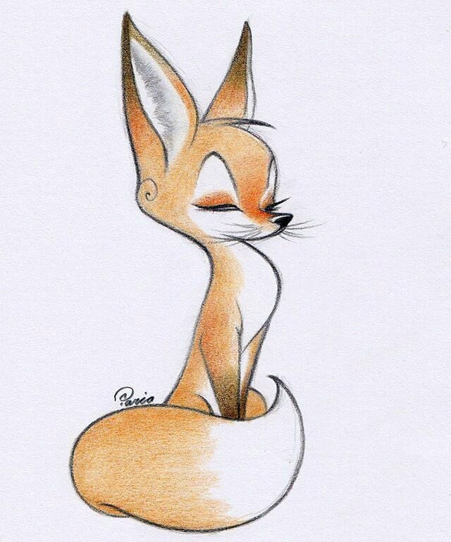 640x769 Easy Drawing Fox Uploaded - Easy Drawing Photos