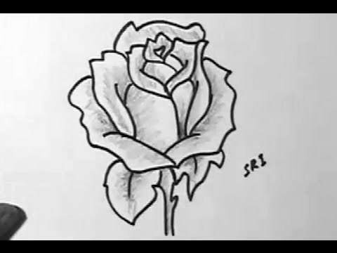 480x360 How To Draw A Rose Flower Image Easy Drawing With Shading Yzarts - Easy Drawing Photos