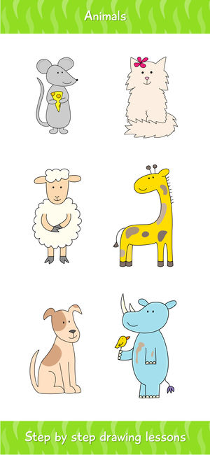 300x650 How To Draw Animals Easy On The App Store - Easy Drawing Pictures For Kids Step By Step