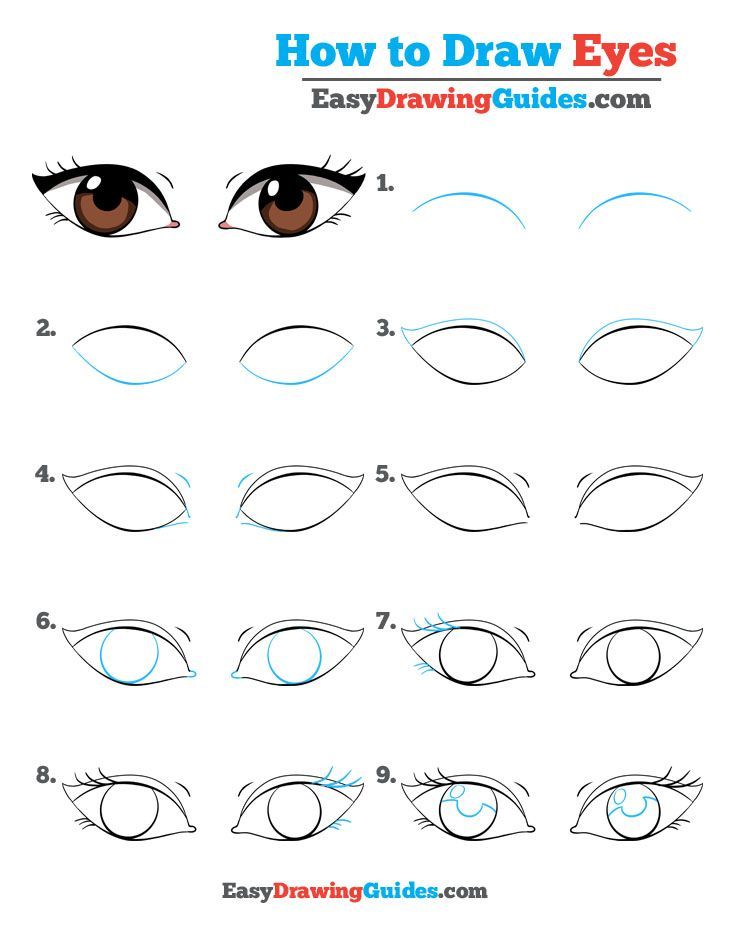 736x933 How To Draw Eyes Really Easy Drawing Tutorial Drawing - Easy Drawing Tutorials