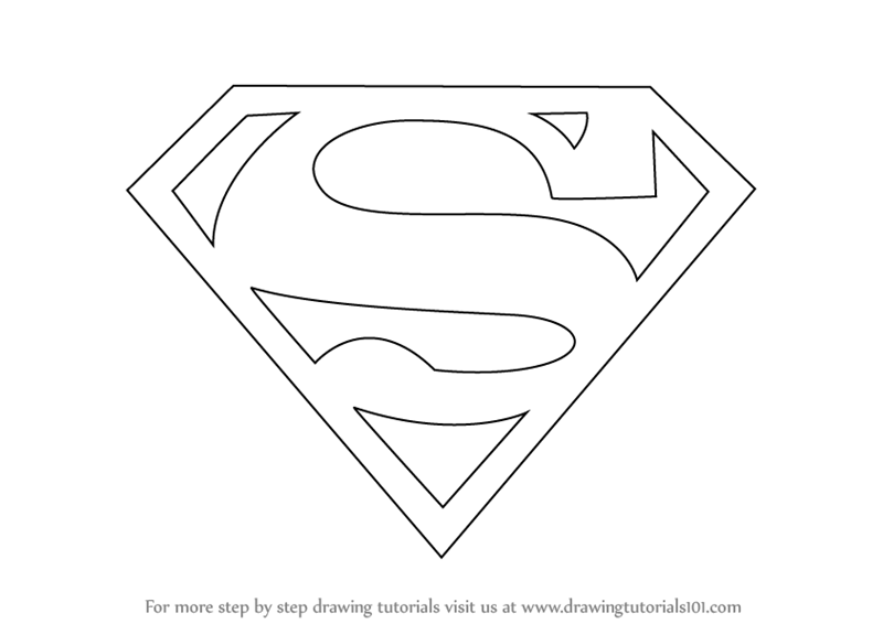 800x566 Learn How To Draw Superman Symbol - Easy Drawing Tutorials