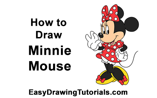 500x315 How To Draw Minnie Mouse - Easy Drawing Tutorials Disney
