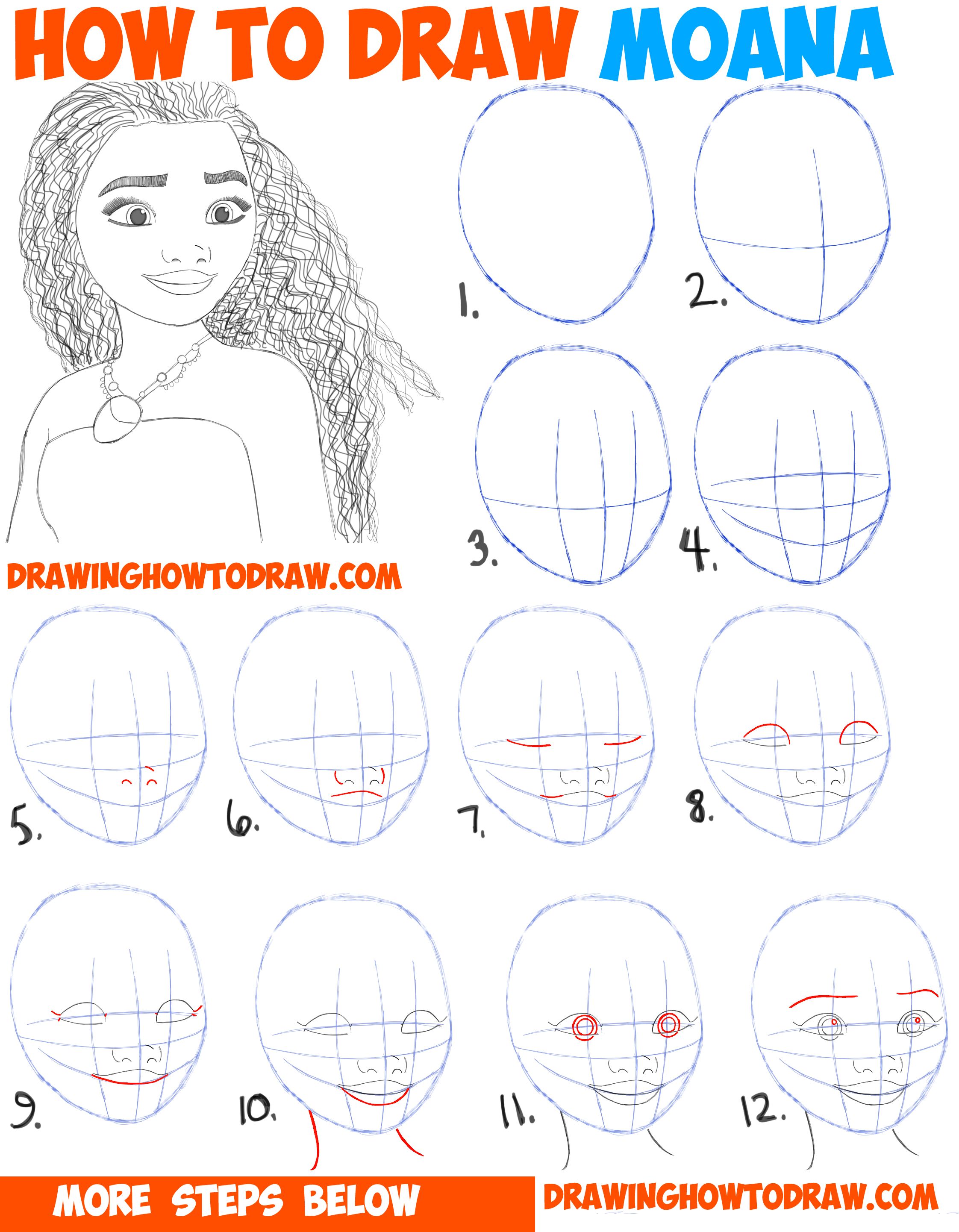 2244x2883 How To Draw Moana Easy Step - Easy Drawing Tutorials Disney