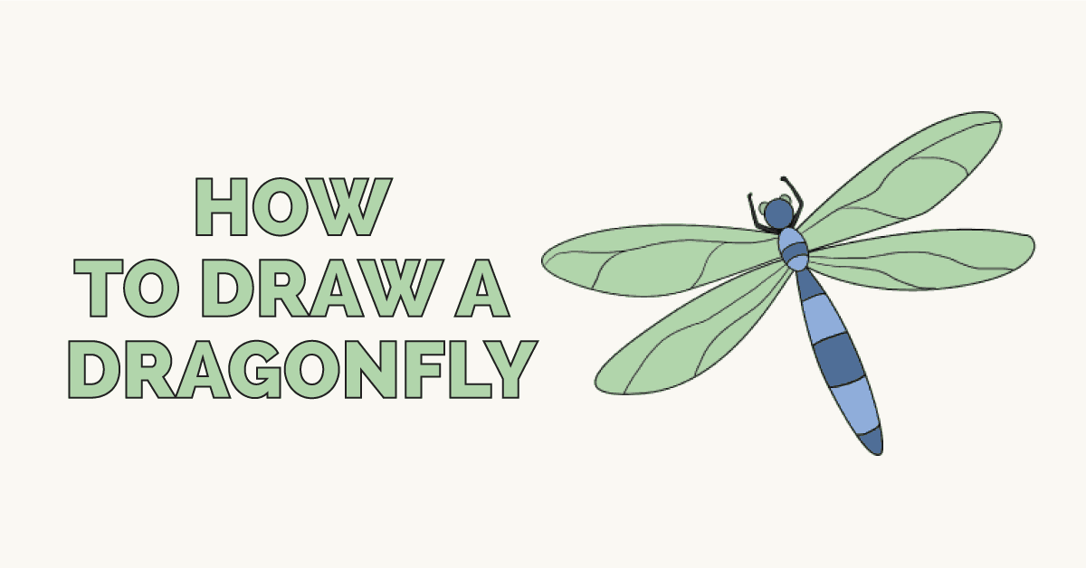 1200x628 How To Draw A Dragonfly - Easy Drawing Tutorials Disney