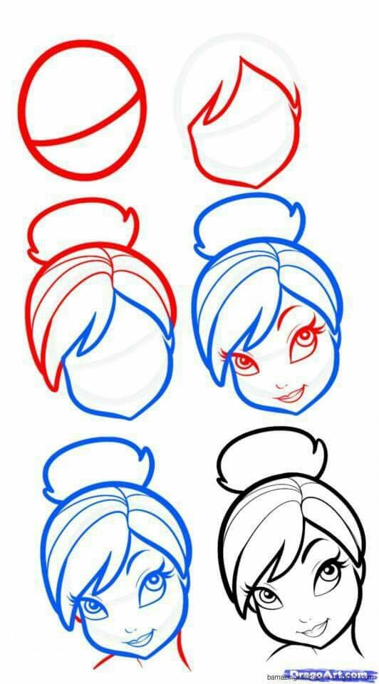 532x960 Tinkerbell Drawing Drawings, Tinkerbell Drawing, Disney Drawings - Easy Drawing Tutorials Disney