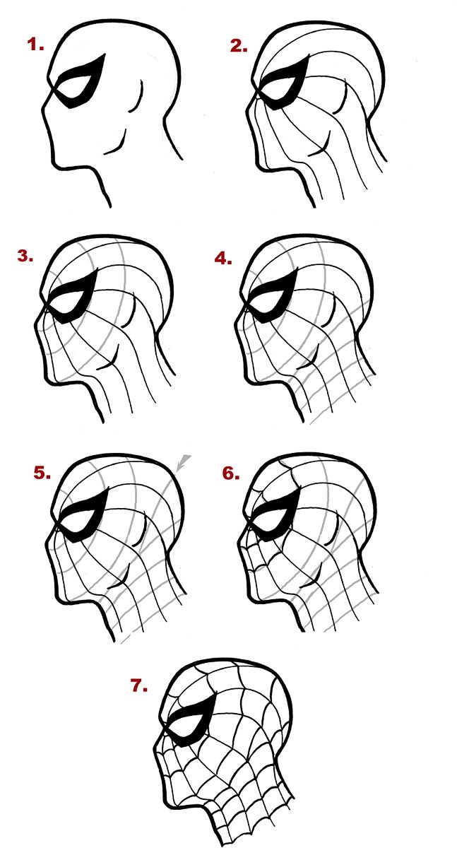 647x1217 Easy Pics To Draw Thread Drawing The Webbing Of Spider Man - Easy Drawings For 4 Year Olds