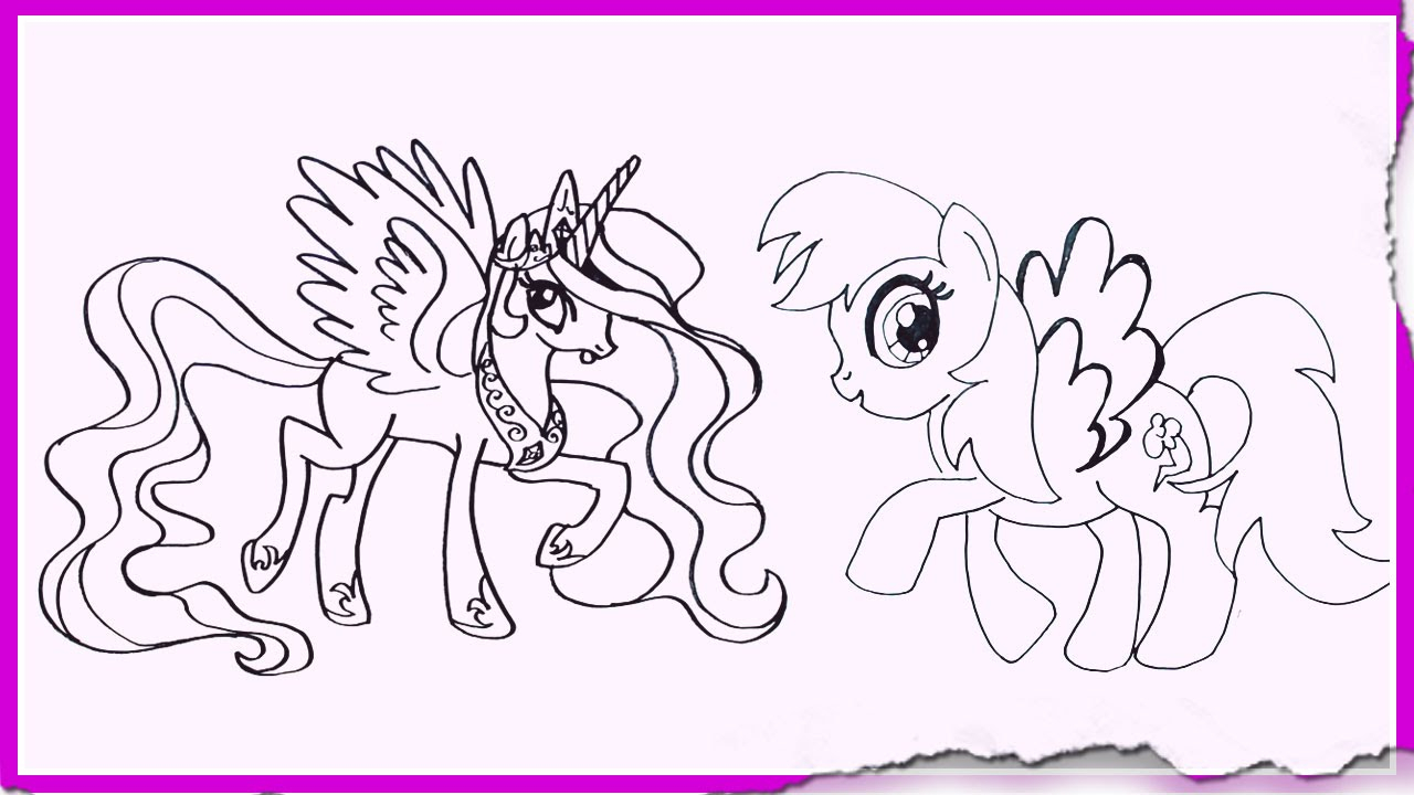 1280x720 Easy Drawing Steps For Kids And How To Draw My Little Pony - Easy Drawings For Little Kids