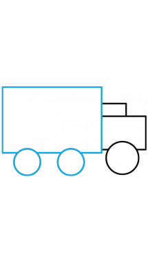 215x382 How To Draw A Truck, Transportation, Vehicles, Easy Step - Easy Drawings For Little Kids