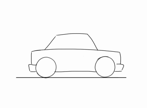 500x367 Simple Car Sketch Lovely Very Easy Car To Draw For Little Kids My - Easy Drawings For Little Kids