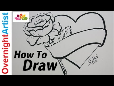 480x360 Beautiful Easy Drawing For Real Beginners How To Draw Heart Rose - Easy Drawings To Draw