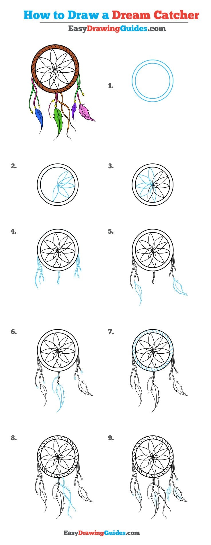 736x1894 How To Draw A Dream Catcher - Easy Dream Catcher Drawing