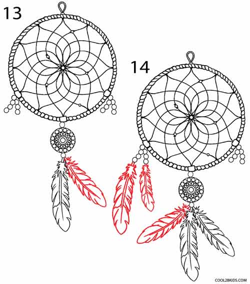 500x567 How To Draw A Dreamcatcher - Easy Dream Catcher Drawing