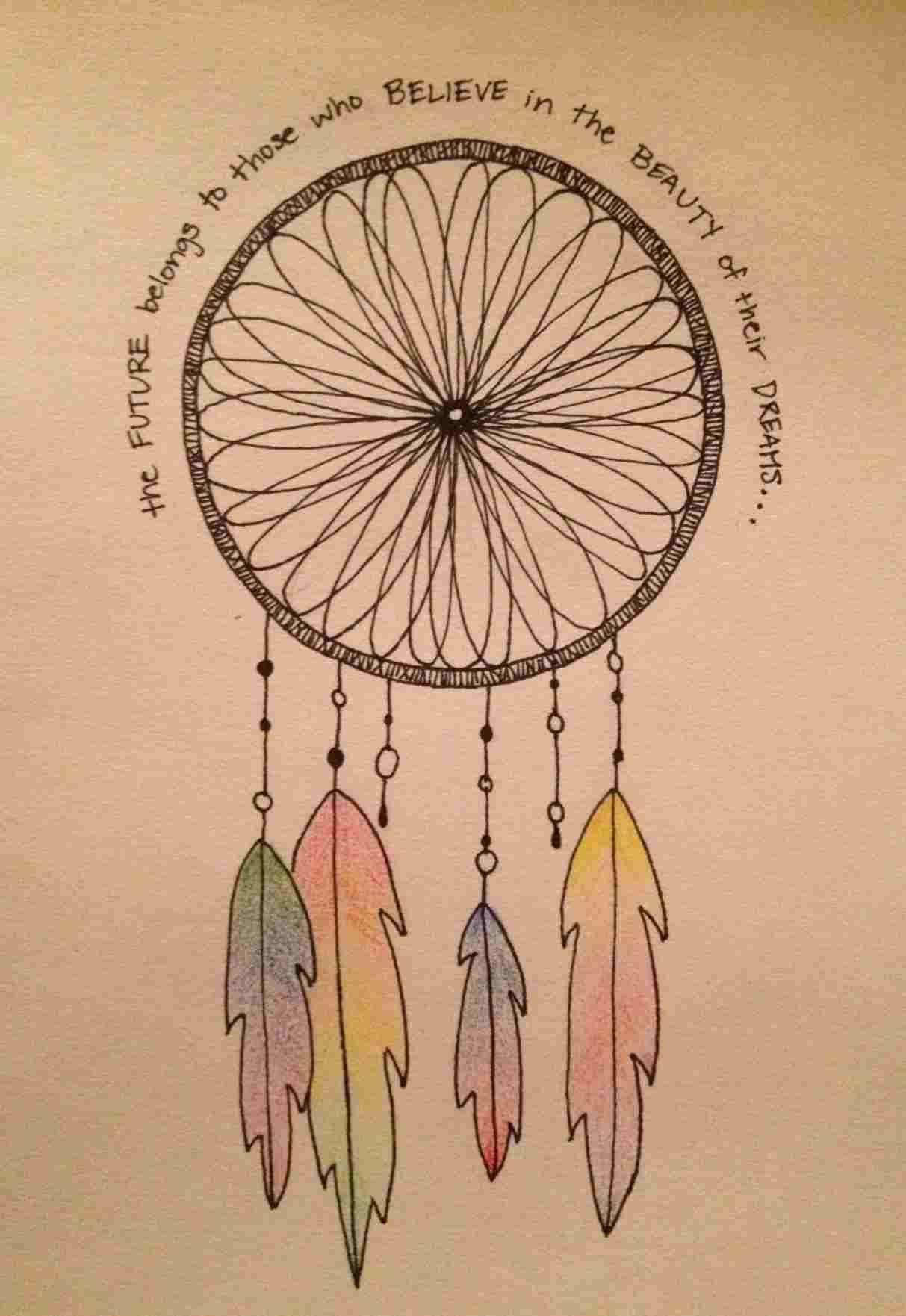 1213x1762 Pencil Drawings Of Dreamcatchers Drawing Pencil - Easy Dream Catcher Drawing