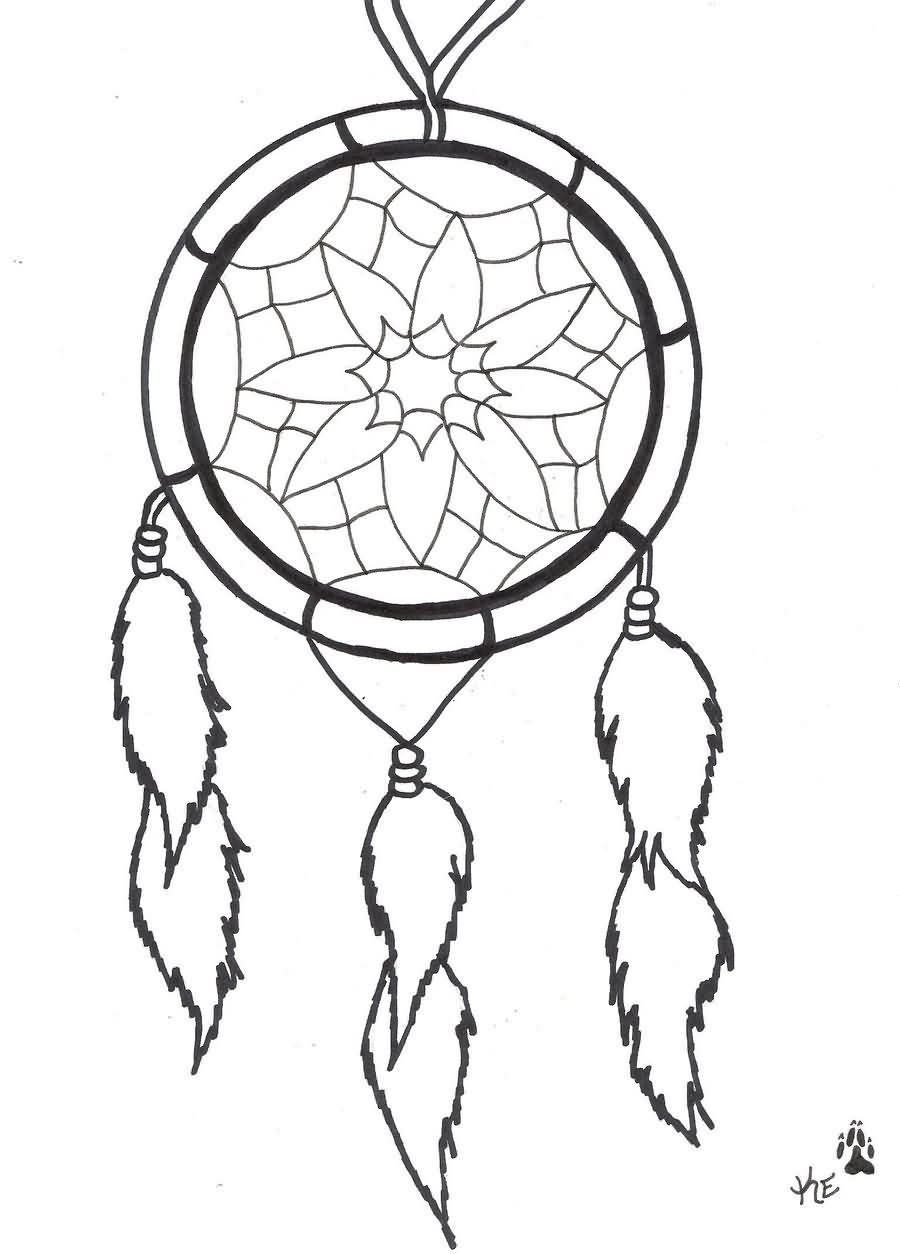 900x1254 Dream Catcher Tattoos Designs And Ideas - Easy Dream Catcher Drawing