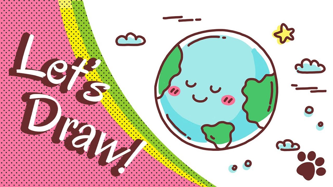1280x720 How To Draw The Earth Step - Easy Earth Drawing
