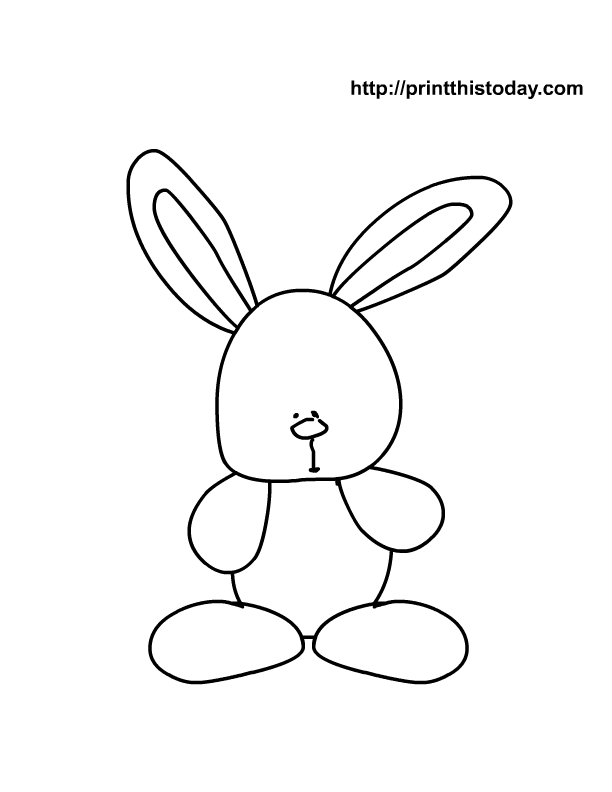 612x792 easter bunny drawings for free happy easter thanksgiving - Easy Easter Bunny Drawing