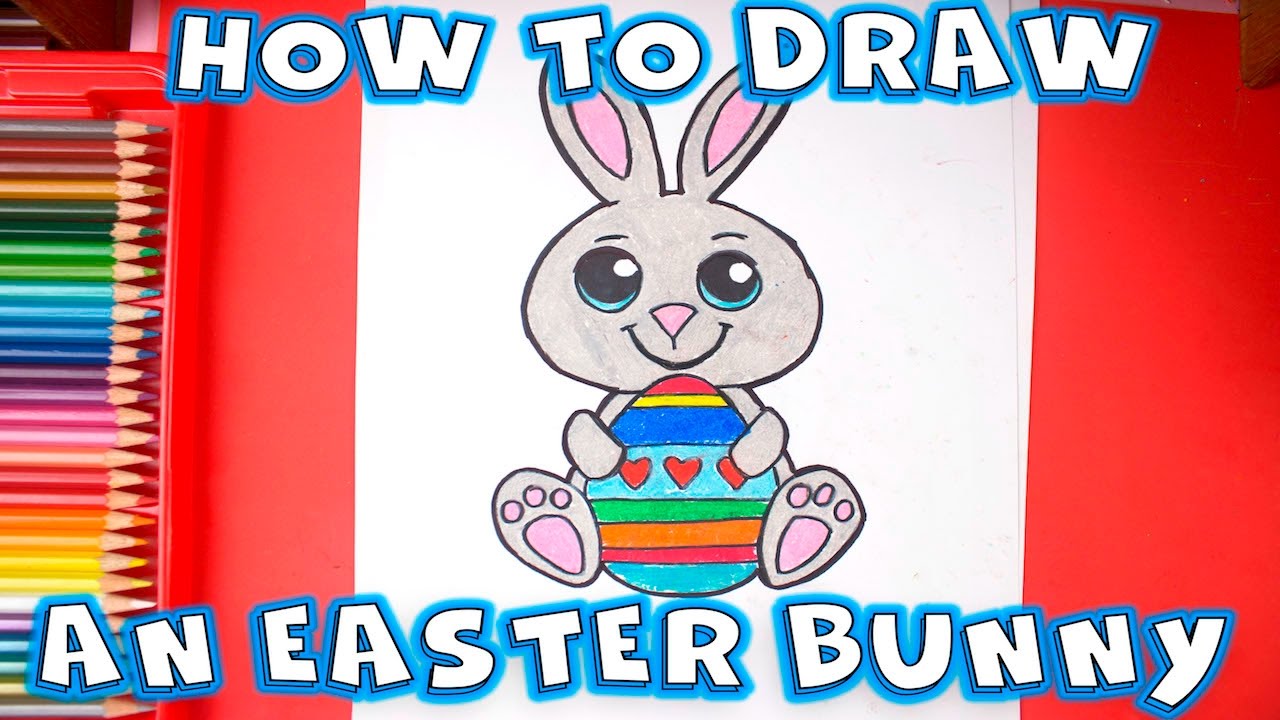 1280x720 How To Draw An Easter Bunny - Easy Easter Bunny Drawing