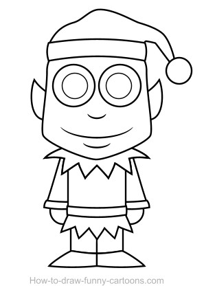 297x435 Elf Drawing - Easy Elf Drawing