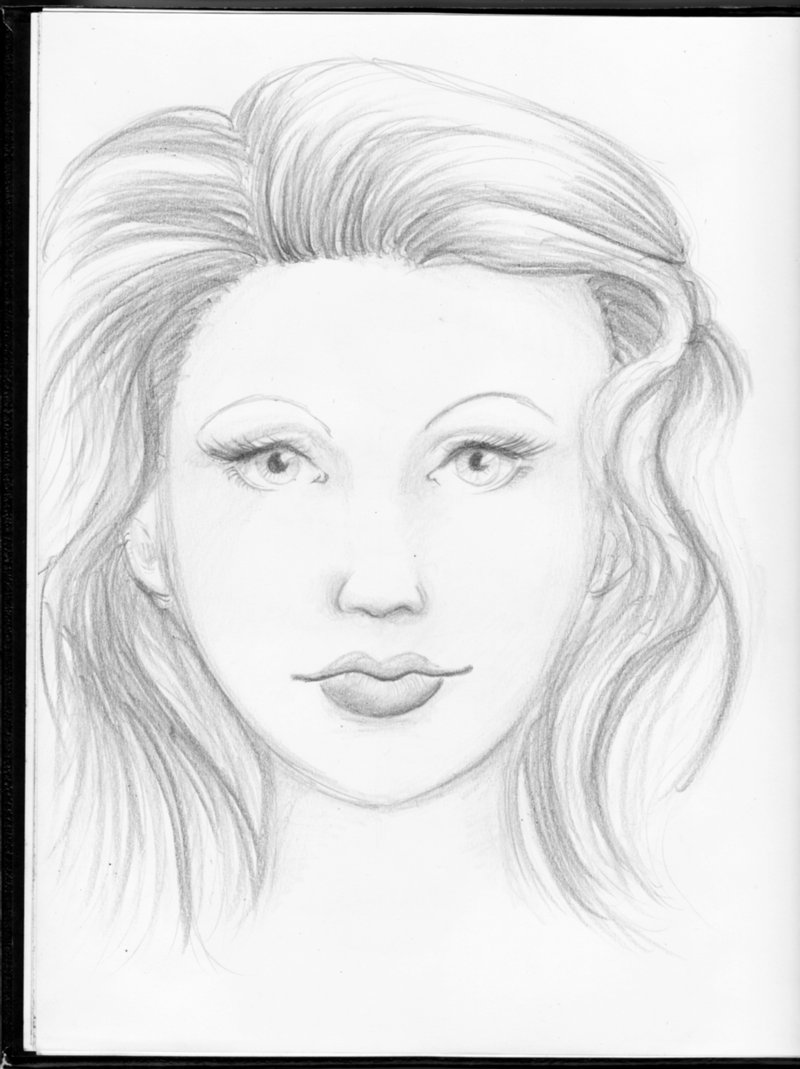 Easy Face Drawing Pencil at PaintingValley.com | Explore collection of ...