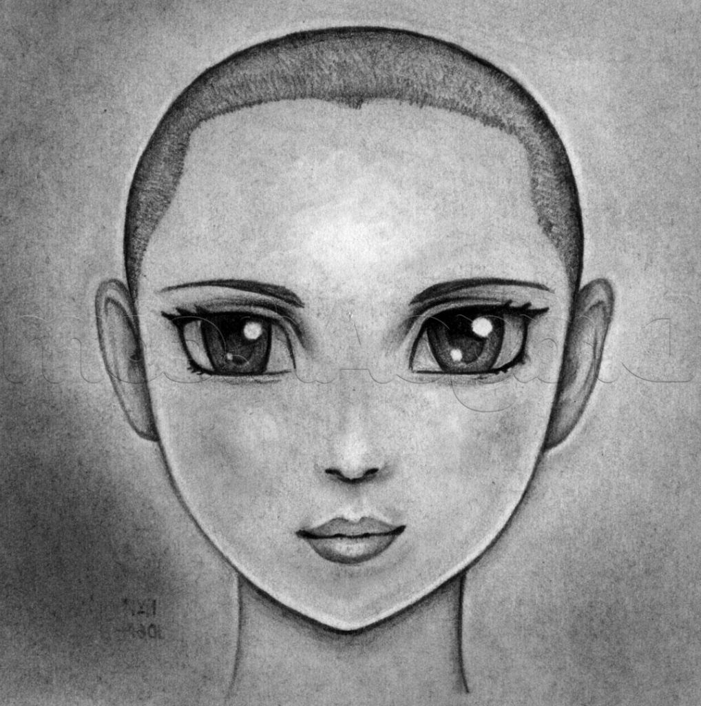 Easy Face Drawing Pencil at PaintingValley.com | Explore collection of ...