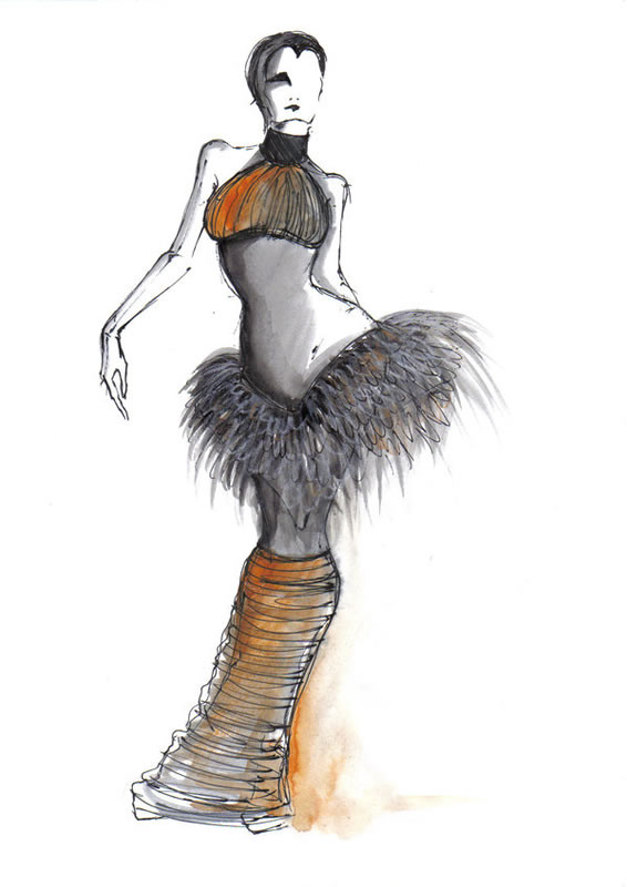 566x800 Inspiring Fashion Sketches Illustrations - Easy Fashion Drawing