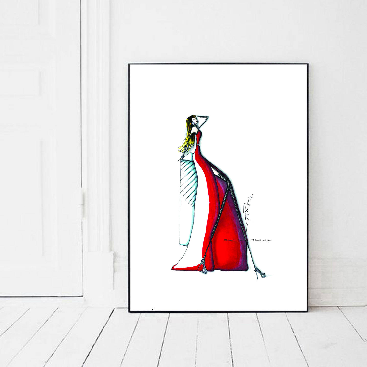 1500x1500 Fashion Illustration Beauty Doesn't Come Easy Etsy - Easy Fashion Drawing